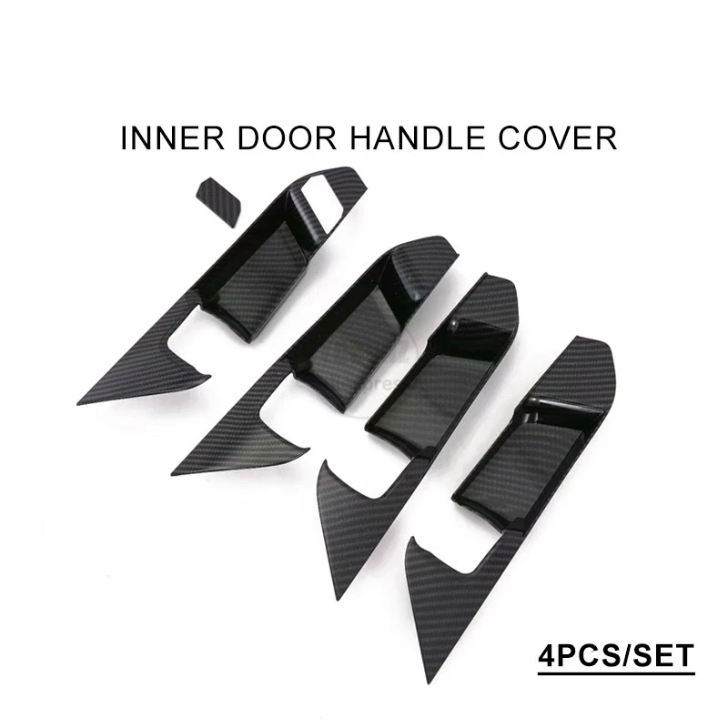 YCSUNZ ABS carbon fiber Interior door handle panels interior parts car styling car interior accessories For toyota rav4