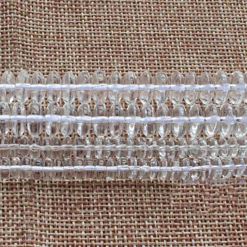 

Wholesale White Clear Quartz 4-9mm Rondelle Beads15"/38cm BeadsFor DIY Jewelry Making !We provide mixed wholesale for all items!