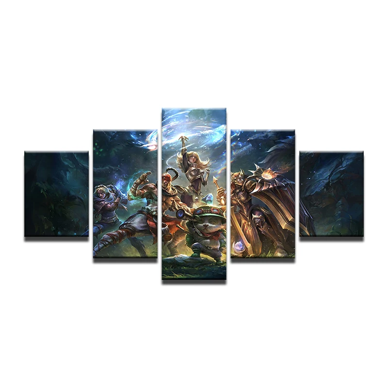 Настенные картины на холсте для гостиной HD печатные домашнего декора 5 шт.