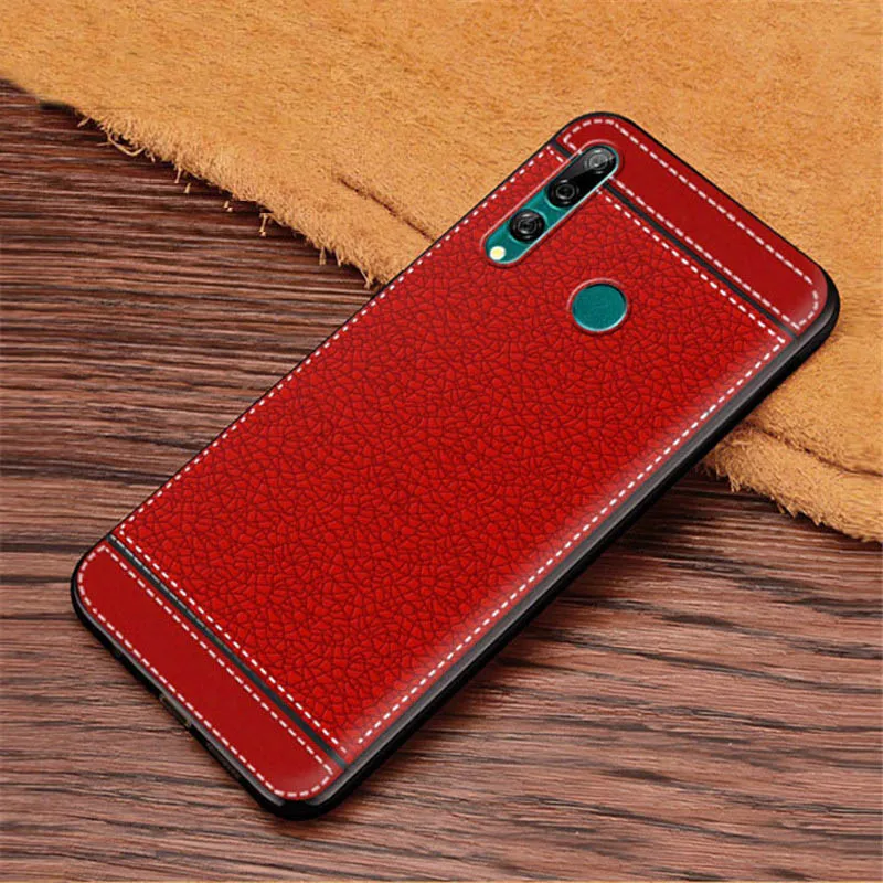 Для Huawei P Smart Z чехол Личи Текстура Мягкий ТПУ Fundas для Y9 Prime 2019 6 5 дюймов Coque Etui Kryt |