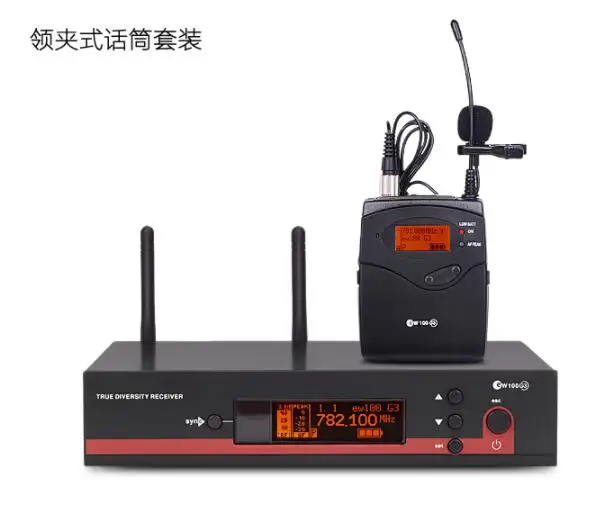 Профессиональная EW135G3 UHF Беспроводная караоке система с EW100G3 Handhold беспроводной передатчик микрофон для живого вокала речи - Цвет: Черный