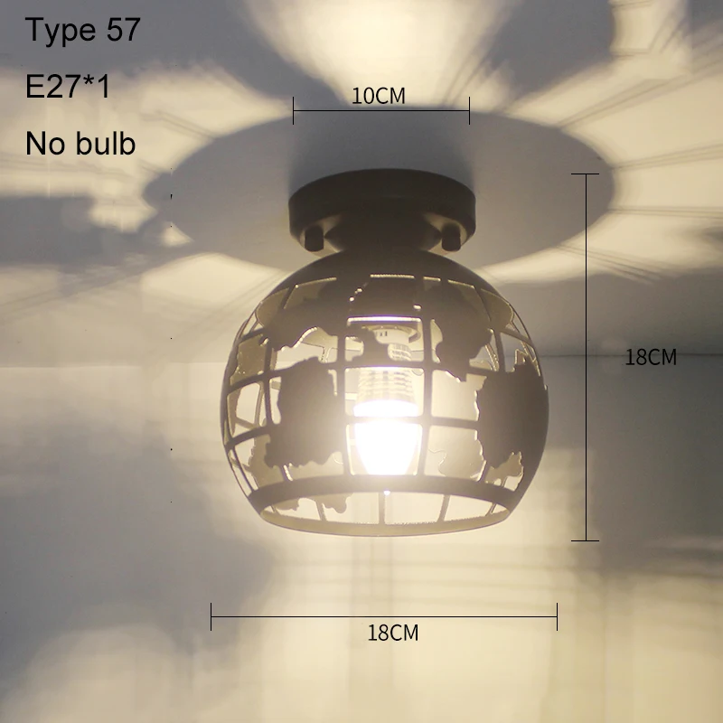 Type 57 no bulb Современные потолочные светильники, хрустальные плафоны, винтажный потолочный светильник для столовой, плафон для гостиной, лофт, Lamparas De Techo, современный - Цвет корпуса: Type 57 no bulb