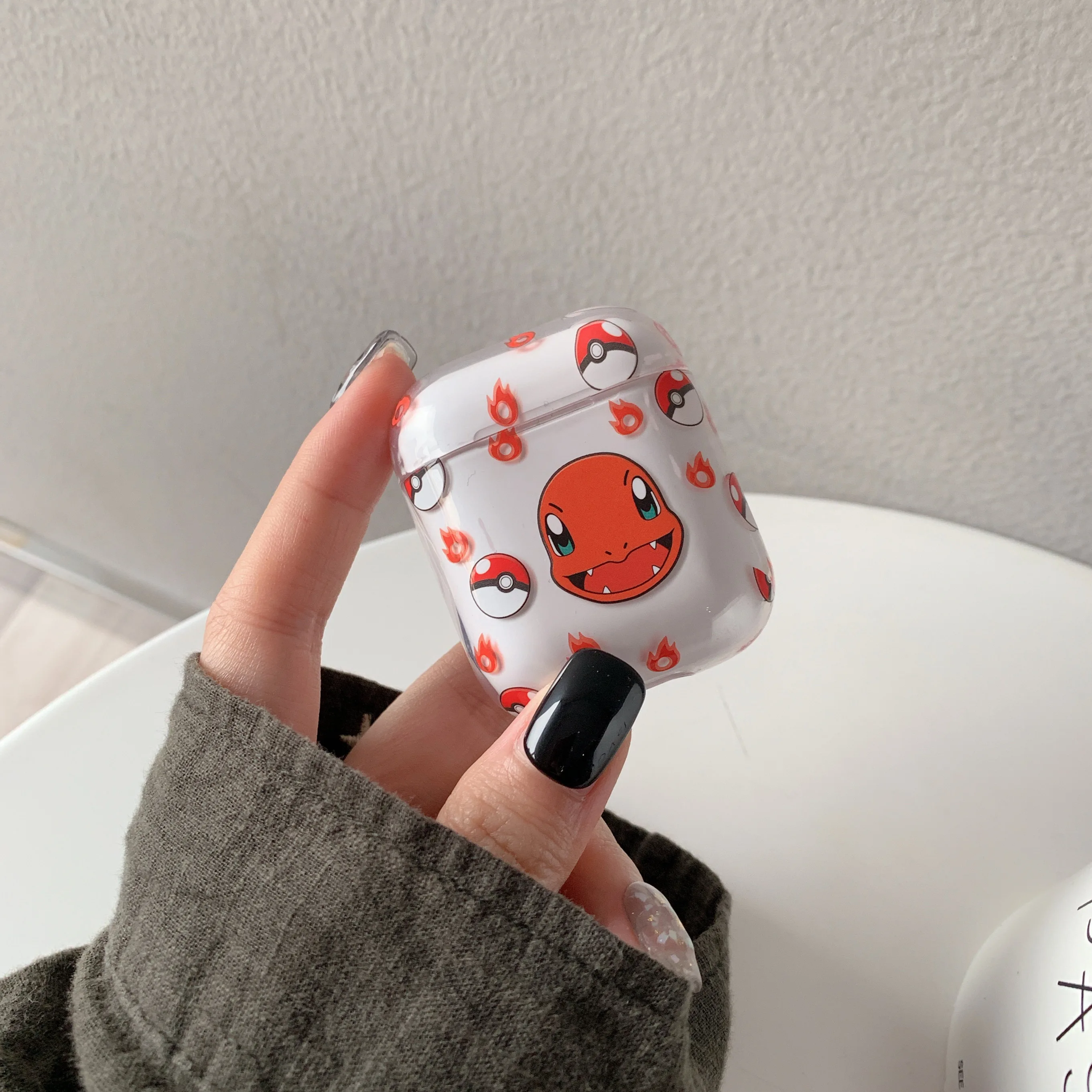 Милый кавайный Прозрачный чехол для Airpods Пикачу чармандер Покемон идеальный дизайн для Apple Airpods2 bluetooth чехол для наушников
