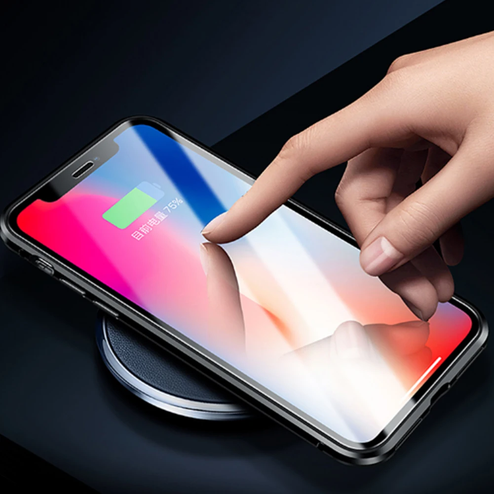 Магнитный чехол из закаленного стекла для iPhone 11 Pro X XS MAX XR 7 8 Plus, магнитный металлический бампер для samsung Galaxy Note 10 Plus