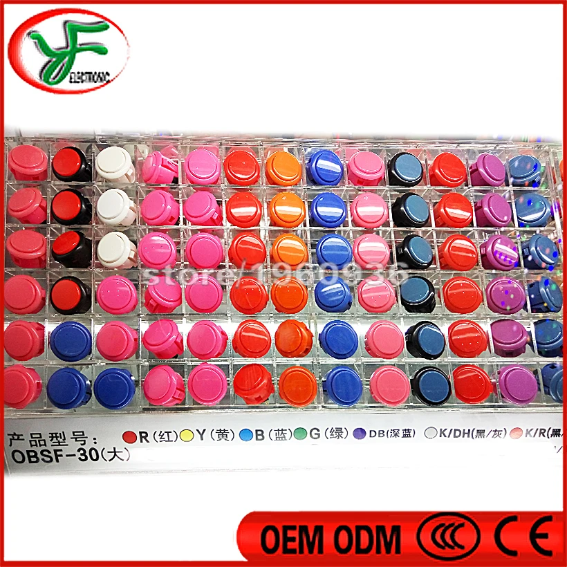 Один оригинальный японский Sanwa OBSF-30 OBSF-24 кнопочный 30 мм круглый игровой