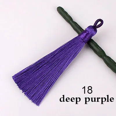 deep purple 2 шт., шелковые кисточки, бахрома, висячие кольца, кисточки, отделка, кулон, сделай сам, ремесло, серьги, изготовление ювелирных изделий, одежда, шторы, Швейные аксессуары - Цвет: deep purple