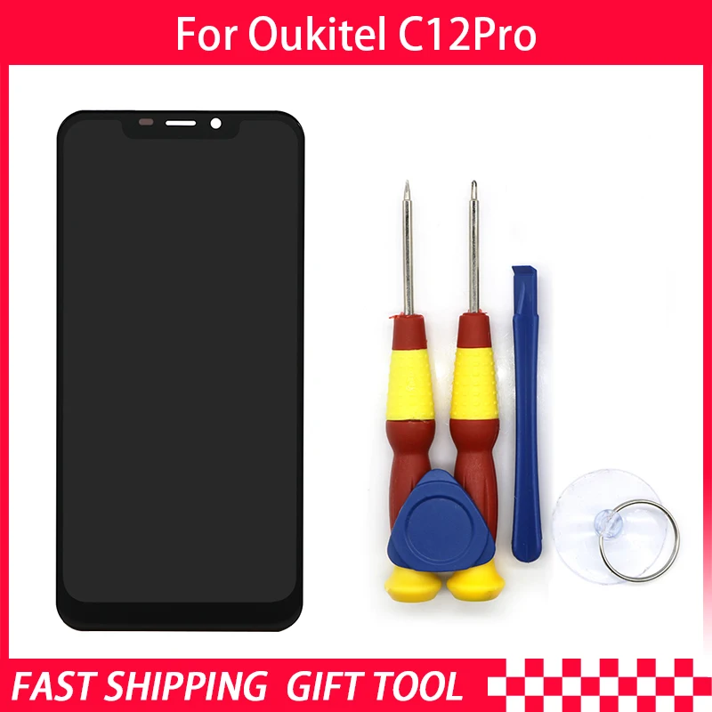 Новый оригинальный ЖК-дисплей Oukitel C12 Pro + сенсорный экран в сборе для Инструменты