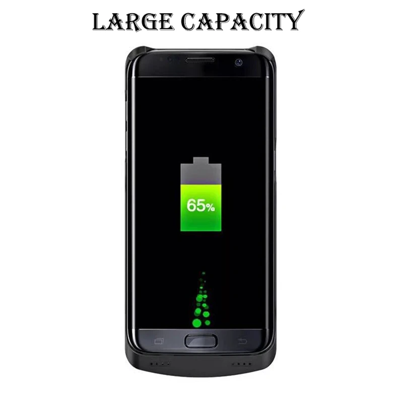 Роскошные 5200 мА/ч ультратонкая батарея Зарядное устройство чехол для samsung Galaxy S7 край Мощность банк