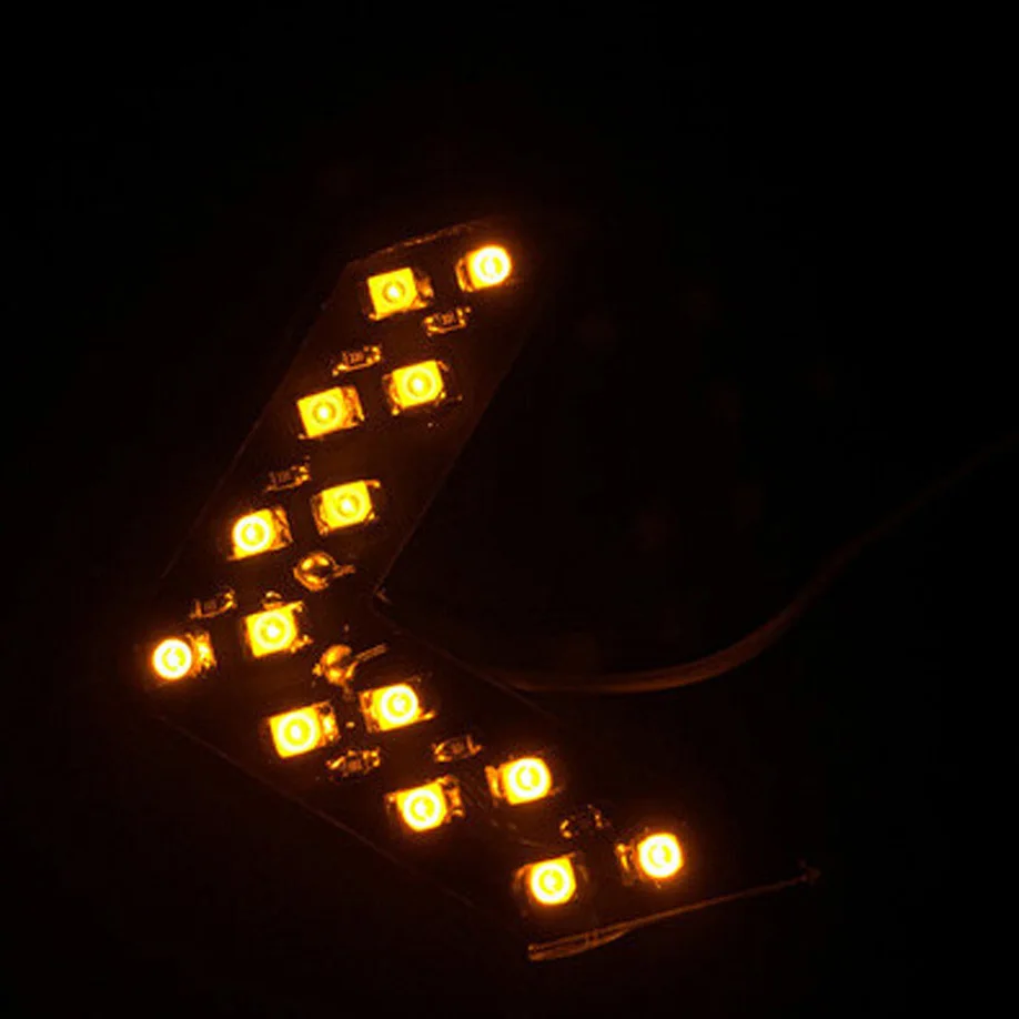 2 шт. 14 SMD светодиодный индикатор со стрелкой в виде зеркала заднего вида сигнал