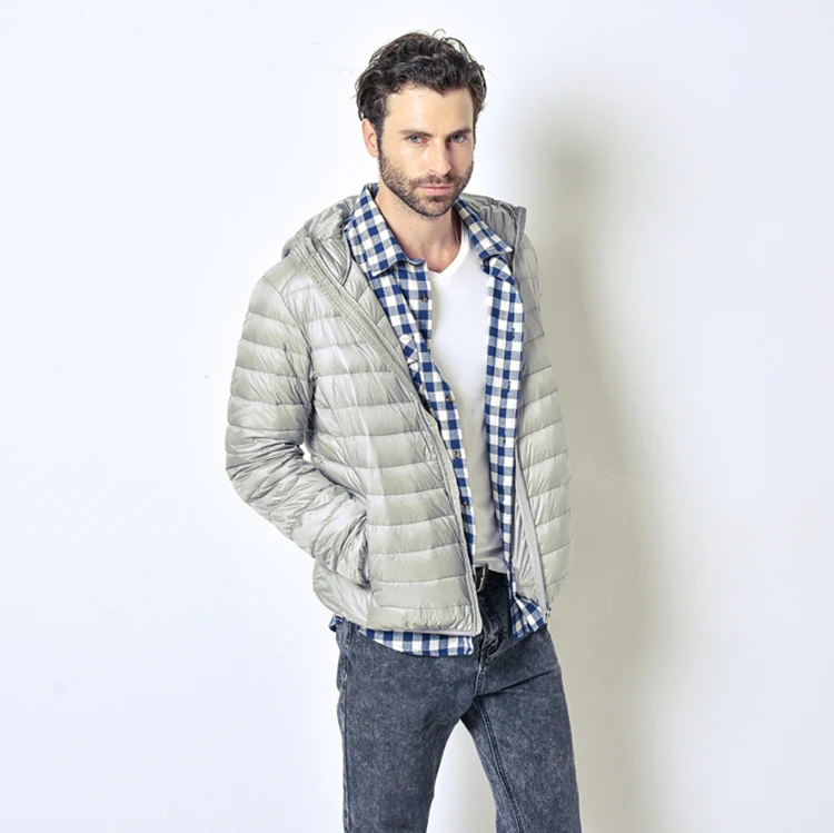 Winter Men Hooded Ultralight Jacket White Duck Down Jacket Men Down Jackets Outdoors Winter Male Casual Down Jacket Coat