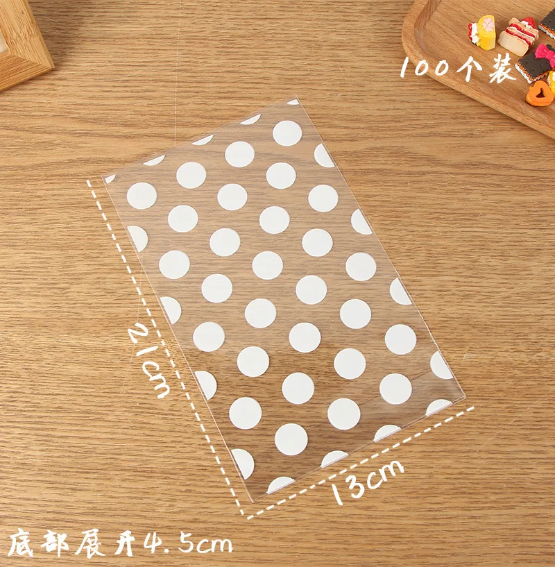 10/20 шт. 13*21 см Белый Золотой горошек мешки для печенья, конфет Пластик подарочная упаковка мешки Рождество Одежда для свадьбы, дня рождения сумка