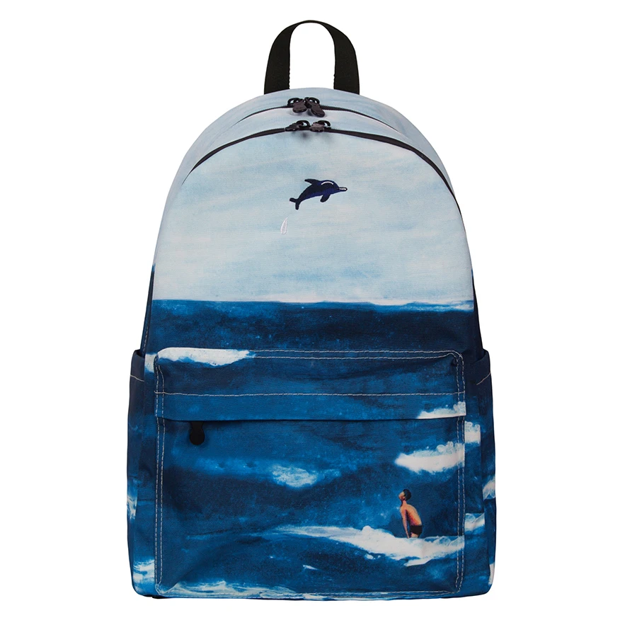 2019 casual large capacity school bags students backpacks of upgraded version of scenery backpack 1(FUN KIK store)