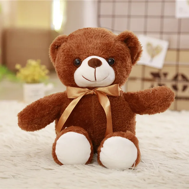 brown 1 шт. 30 см Kawaii плюшевый мишка, мягкая плюшевая кукла, милый медведь, кукла, игрушка, плюшевый мишка, игрушка для детей, подарок на день рождения - Цвет: brown