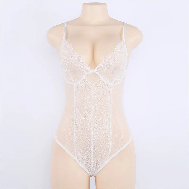 Fhtex пикантный кружевной сетчатый лоскутный прозрачный ночной клуб Женское боди без рукавов Спагетти ремень облегающие комбинезоны комбинезон