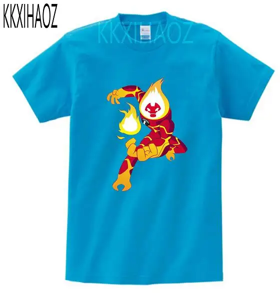 blue childreT-shirt Новинка года, Детская футболка Ben 10 футболка для малышей летние топы для маленьких мальчиков и девочек, Детский костюм с героями мультфильмов MJ - Цвет: blue childreT-shirt