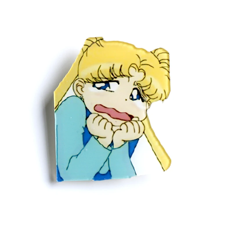 Nengdou Y4 Kawaii значок мультфильм значок для одежды симпатичный значок Сейлор шпилька Луна Акриловые Броши рюкзак значки аниме одежда булавка