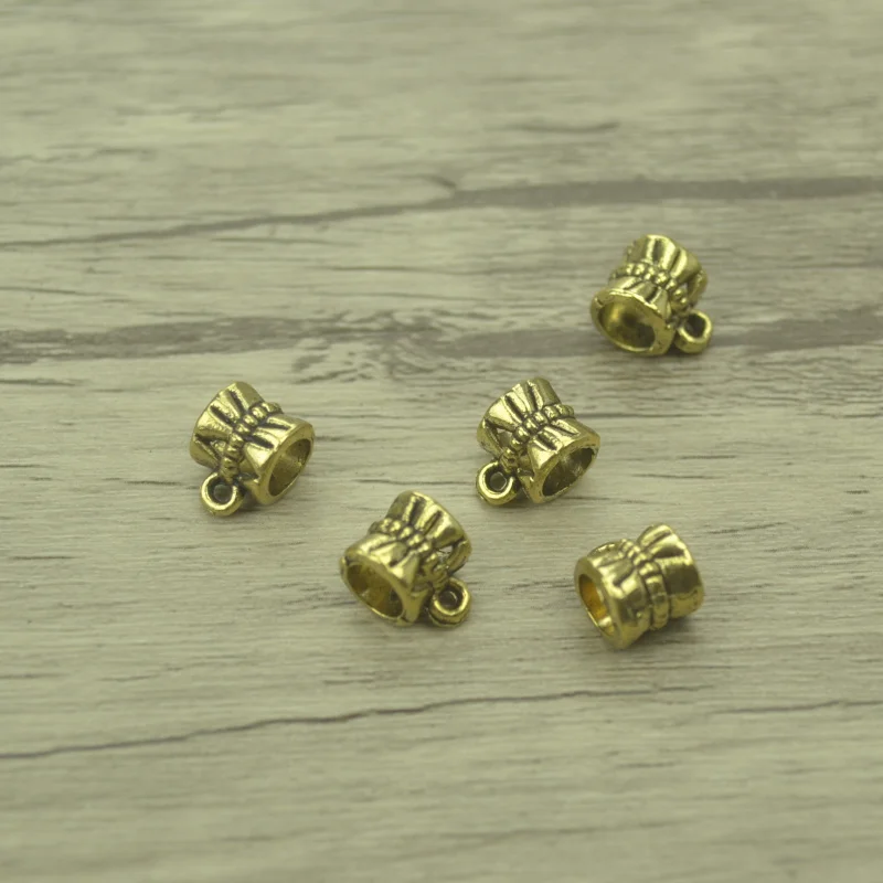 40 шт. античный яркий бронзовый металлический соединитель для бисера с большим