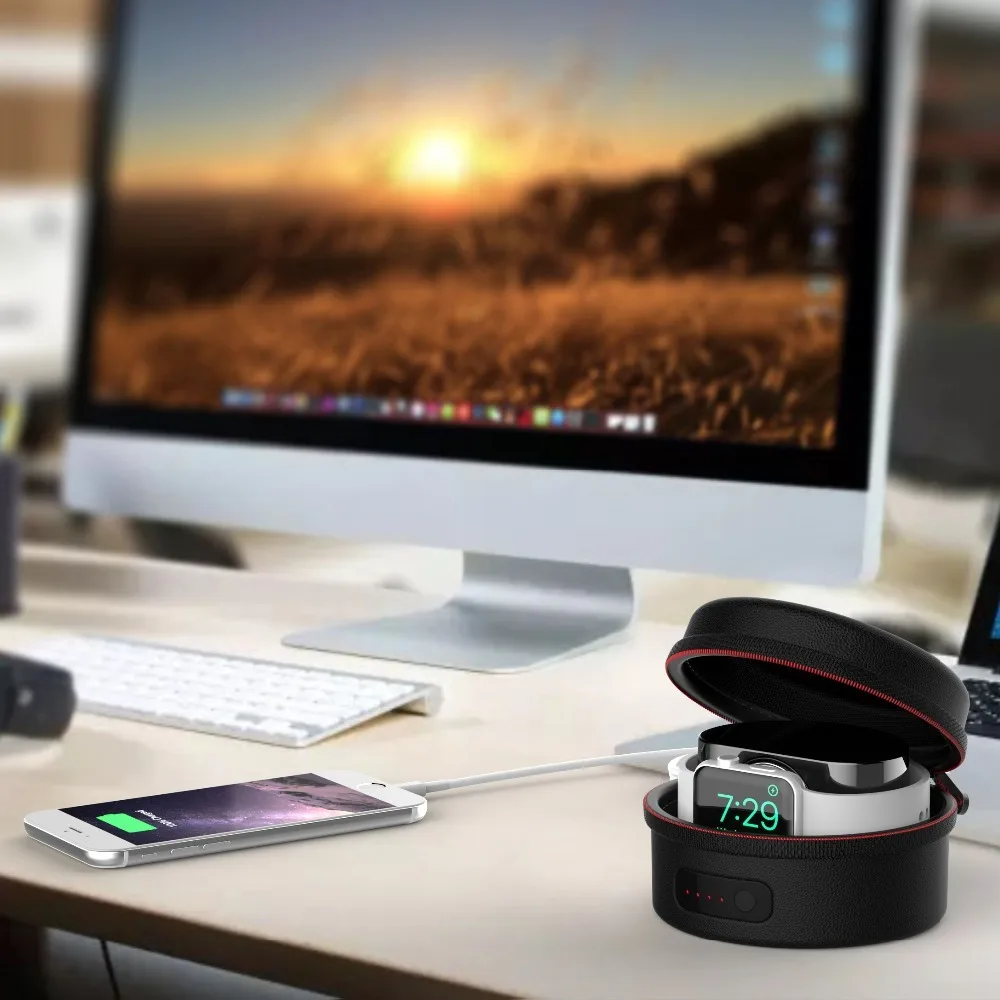 Smatree Зарядка для Apple Watch защитный чехол зарядное устройство для Apple Watch серии 4 3 2 1 черный/белый