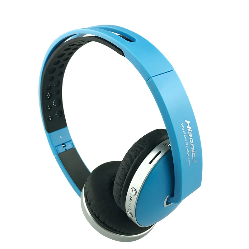 Hisonic Беспроводной наушники Gaming Headset стерео Складная спортивные наушники микрофон игровой беспроводные Auriculares Audifonos - Цвет: 1707-BLUE