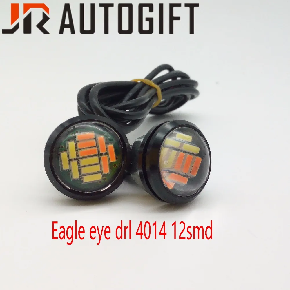 4 шт. Высокая мощность белый 23 мм Eagle Eye 12 LED 4014 SMD Автомобильные дневные ходовые DRL
