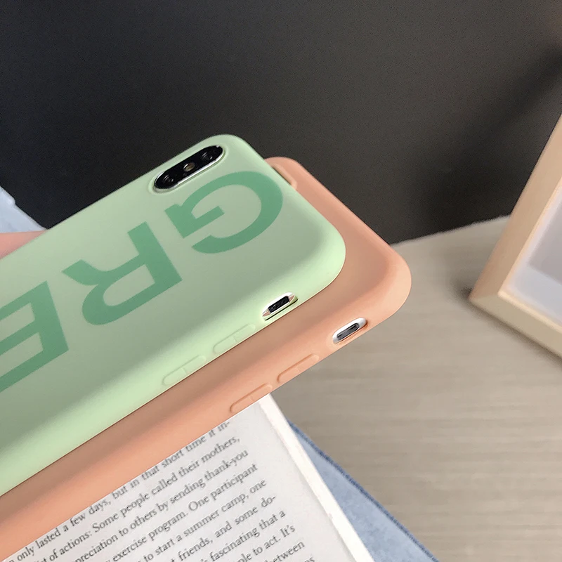 CALASTEN мультфильм матовая с надписью чехол для iPhone 6 7 8 плюс Силиконовые ТПУ чехлы XR