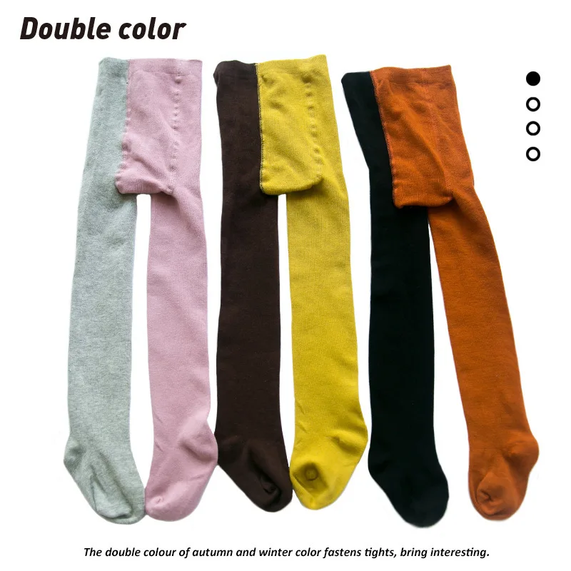 Зимние мягкие колготки для маленьких девочек теплые модные Асимметричные в