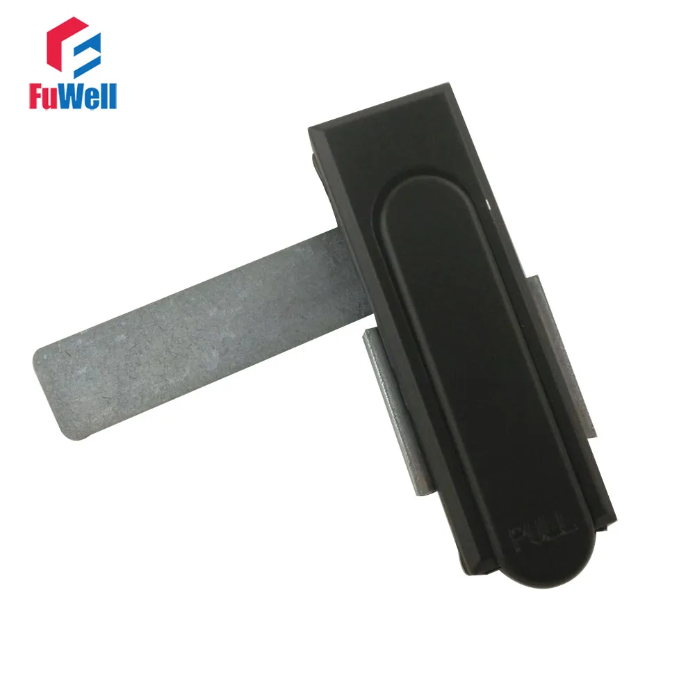 Металлический замок для шкафа, длина 92 мм, с ручкой-тягой, плоский замок для дверей шкафа