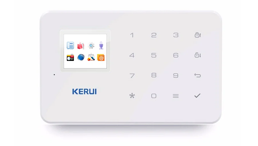 KERUI 1,7 дюймов TFT экран GSM домашняя охранная сигнализация защита приложение управление Встроенная сирена с датчиком двери Сигнализация