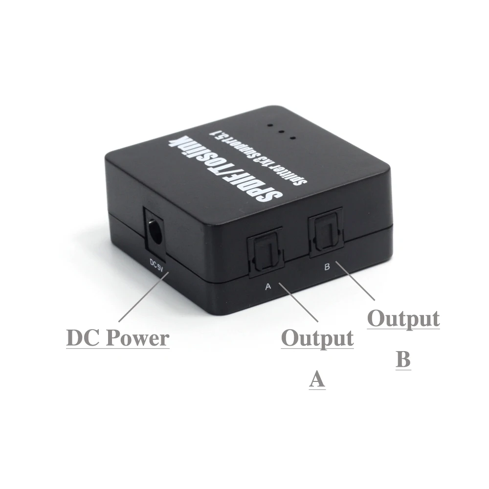 Мини SPDIF/Toslink Цифровой оптический аудио 1x3 сплиттер конвертер Поддержка 5 1 LPCM2.0/DTS