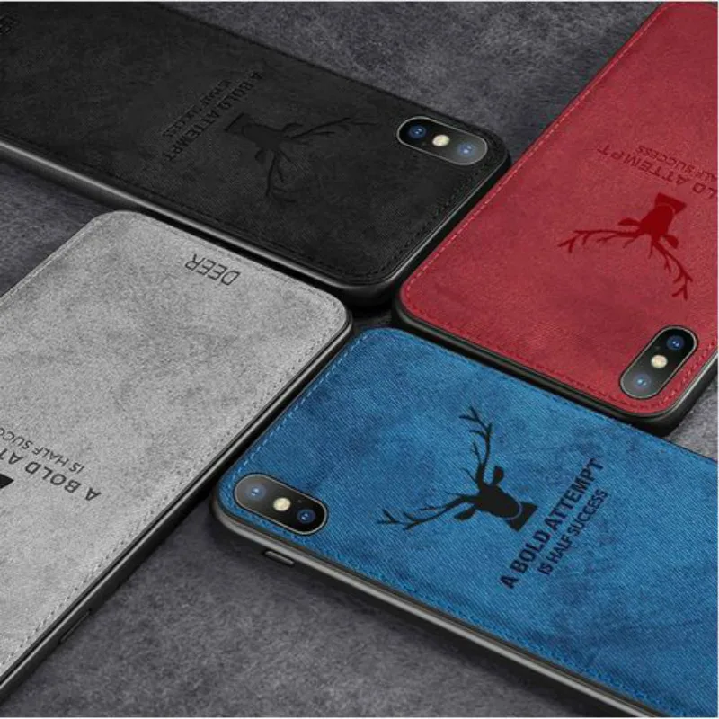 Тканевый чехол с рисунком летучей мыши для iphone 6, 6 S, 7, 8 Plus, ультра тонкая накладка олень для iphone X, XS, Max, XR, 11 Pro, Max, чехол с мягкими краями