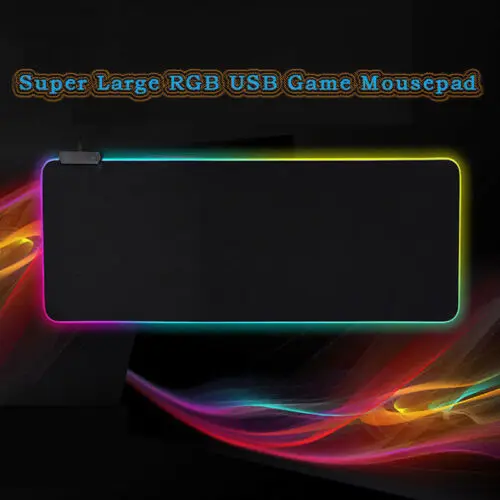 RGB красочное освещение коврик для мыши игровой с подсветкой Коврик Для Мыши для ПК ноутбука большой