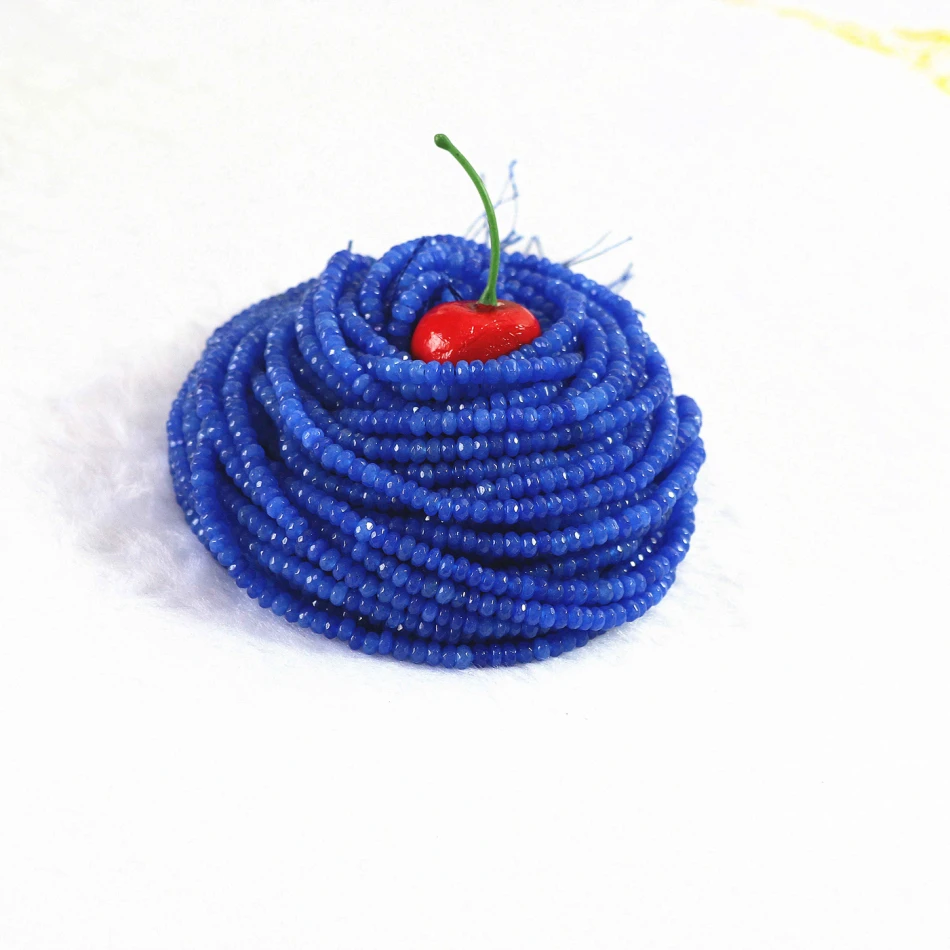 

Charms Lapis lazuli jades natural stone chalcedony 2X4mm 4X6mm 5X8mm fashion abacus faceted loose beads diy jewelry B161
