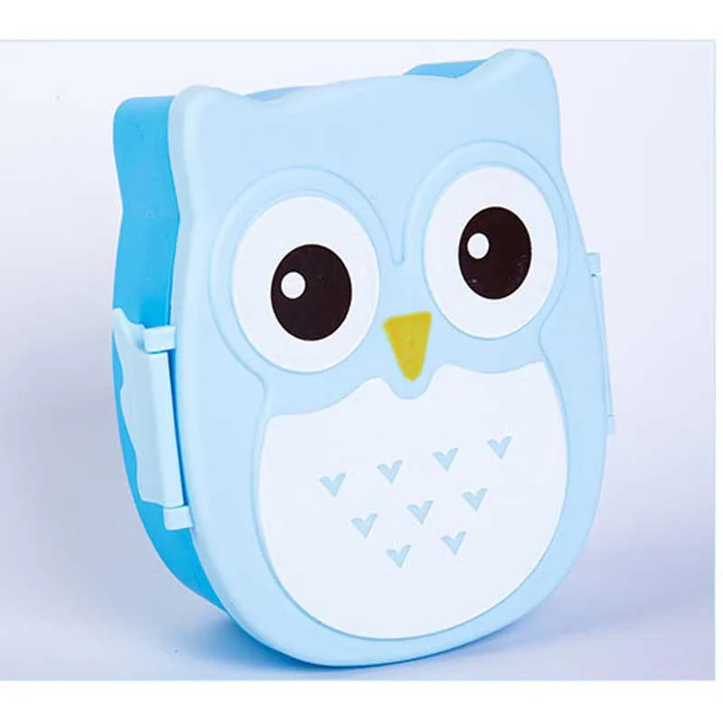 Новая школа обед контейнеры симпатичный мультфильм сова пищевой пластиковый