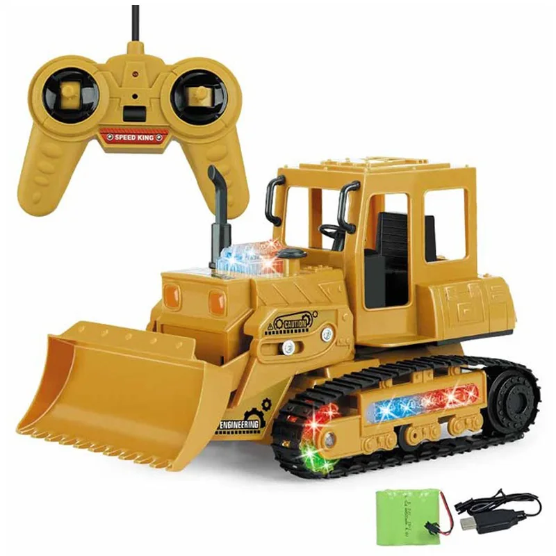 C 4Ch Моделирование Rc экскаватор игрушки с музыкой и светильник детские мальчики игрушки для грузовых автомобилей Rc подарки Rc инженерный автомобиль трактор игрушка - Цвет: C