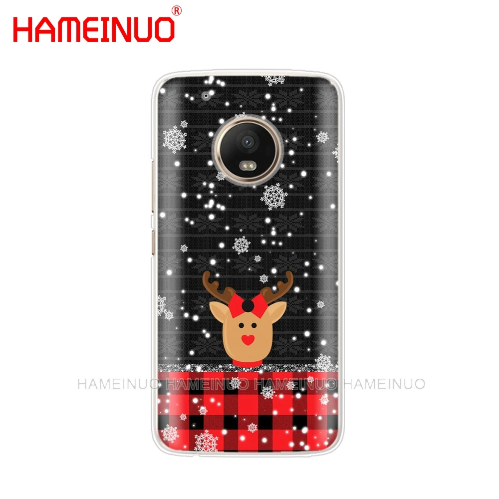 HAMEINUO милый Рождественский олень мультяшный новогодний чехол для телефона Motorola