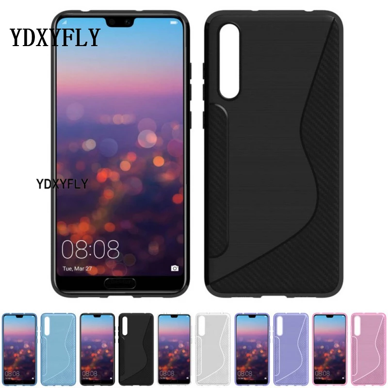 Модный гибкий простой защитный чехол для huawei P20 Lite мягкий S LINE TPU резиновый матовый