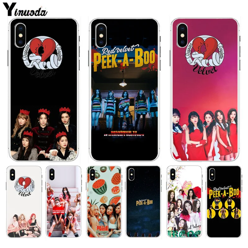 Yinuoda красный бархатный Kpop Девушка роскошный качественный чехол для телефона iPhone 8