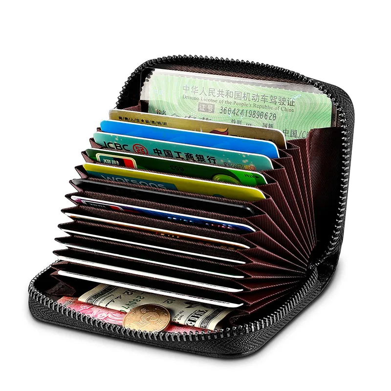 Кошелек NewBring из натуральной кожи Модный укороченный клатч бумажник с кармашком