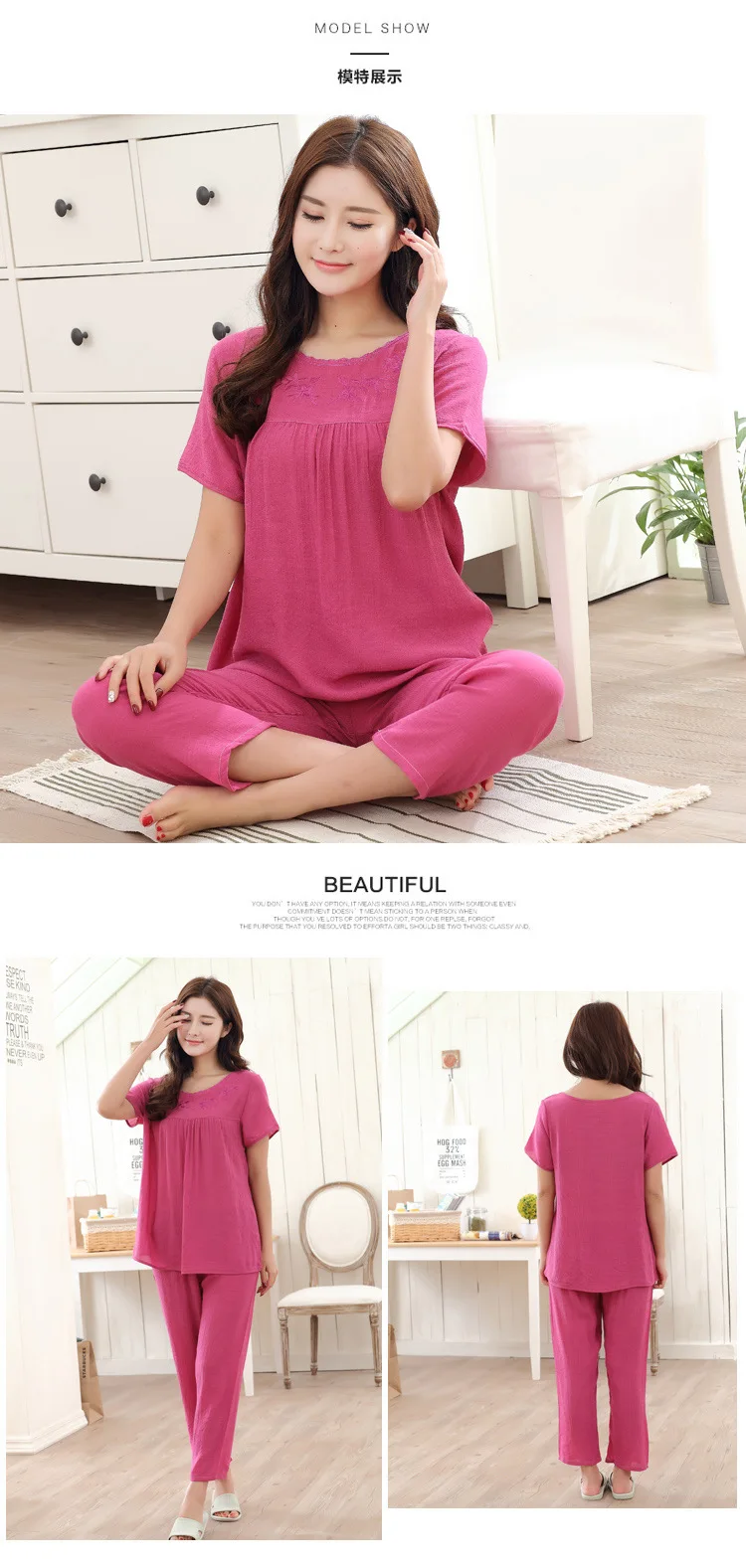 L, XL, XXL, 3XL, 4XL, летние женские пижамы, домашняя одежда размера плюс, комплект пижамы для женщин, пижамные комплекты из хлопка и льна