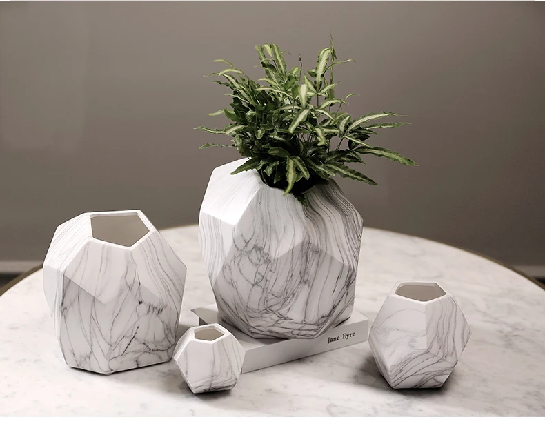 Нерегулярные Декор дома цветочные горшки керамические вазы мраморный зерна вены
