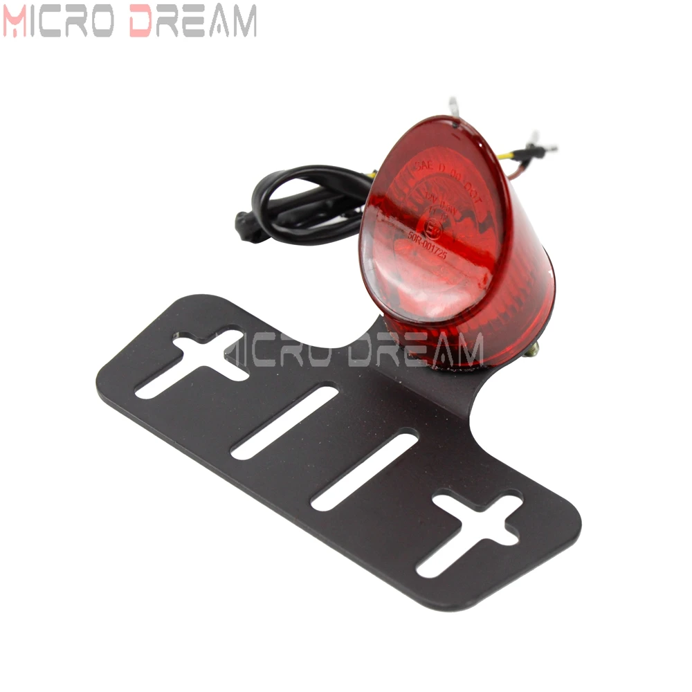 Мотоцикл красный задний фонарь w/Кронштейн номерного знака универсальный для Yamaha