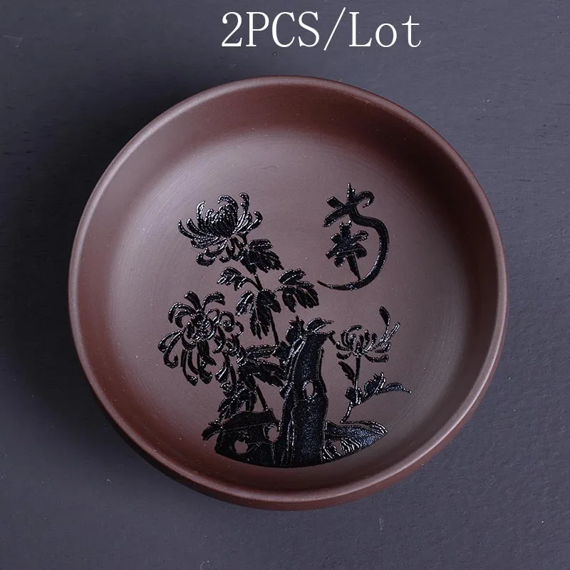 T 2pcs 2 шт./партия 30 мл фиолетовая глина yixing чайная чашка офисная чайная церемония маленькие чайные пиалы Zisha чашка для дома винтажная посуда для напитков чайная посуда чашки для Саке - Цвет: T 2pcs