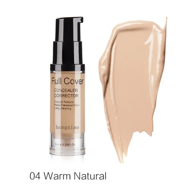 4 Полное покрытие 5 цветов жидкий консилер макияж глаз темные круги крем водонепроницаемый макияж База корректор для лица Косметика - Цвет: 4