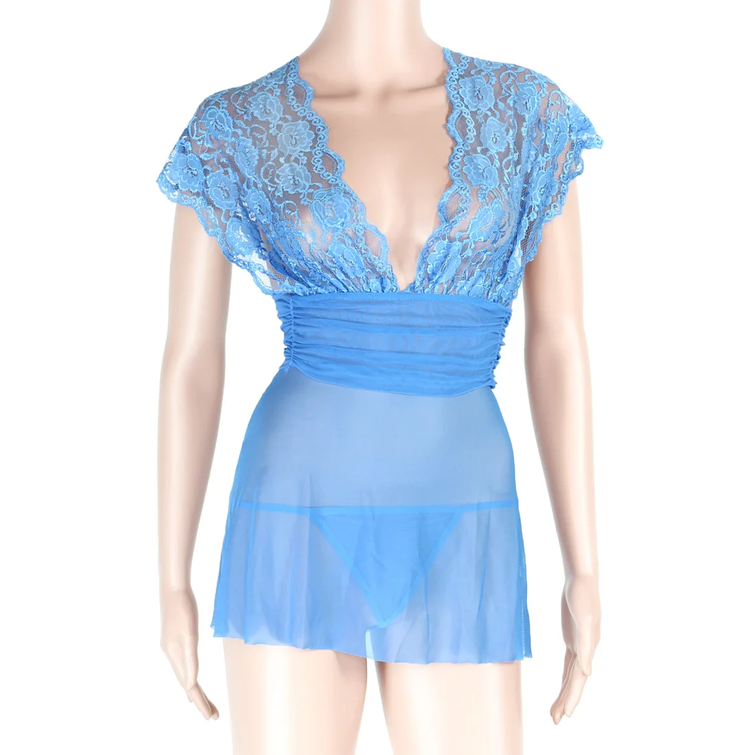 2018 hot Women Sexy Nightwear Sleepwear Dress Babydoll Lace G-String Sleevless V-Neck Fashion | Женская одежда