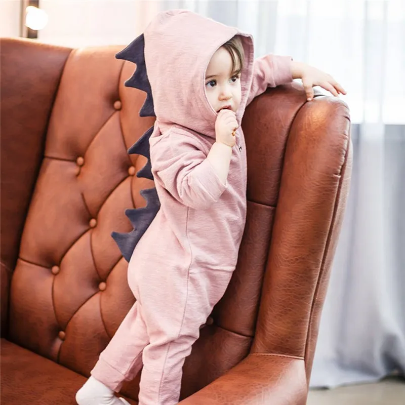 Emmababy костюм для маленьких мальчиков и девочек с 3D динозавром однотонные розовые