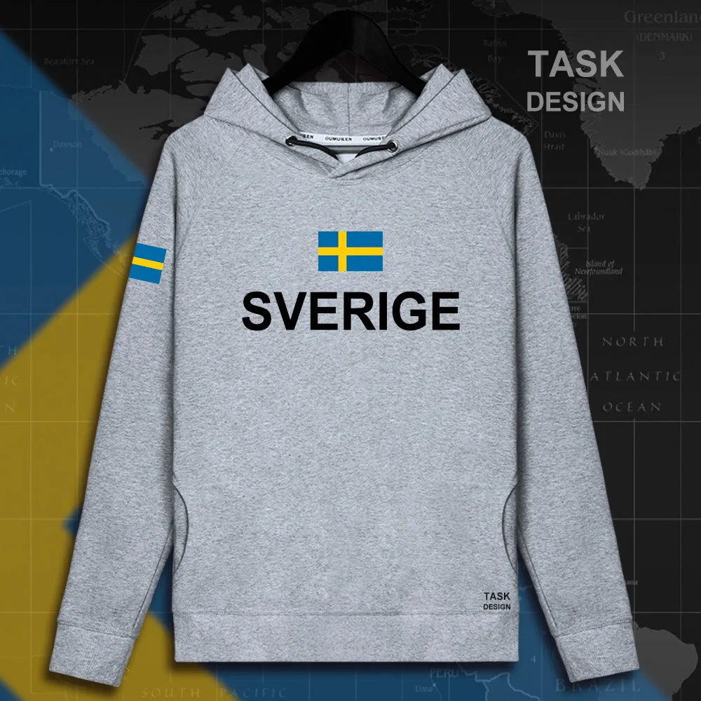 Шведский свитер Sverige Мужская толстовка пуловеры толстовки тонкая новая уличная