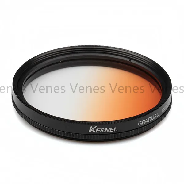 Вентиляция 55 мм градиентный зеленый или оранжевый объектив фильтр аксессуар для
