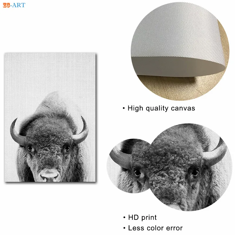 Детские животные художественный принт плакат сафари настенные картины холст