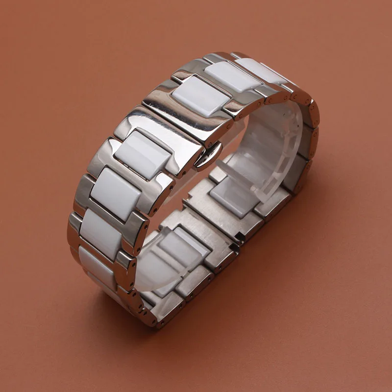 Ремешок керамический для наручных часов полированный аксессуар белый мужчин и