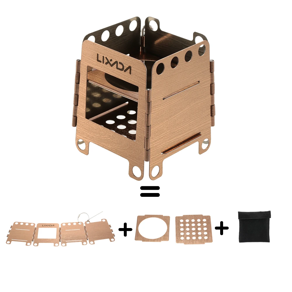 Lixada Ultralight дровяной печи на открытом воздухе кемпинг BBQ плита Портативный